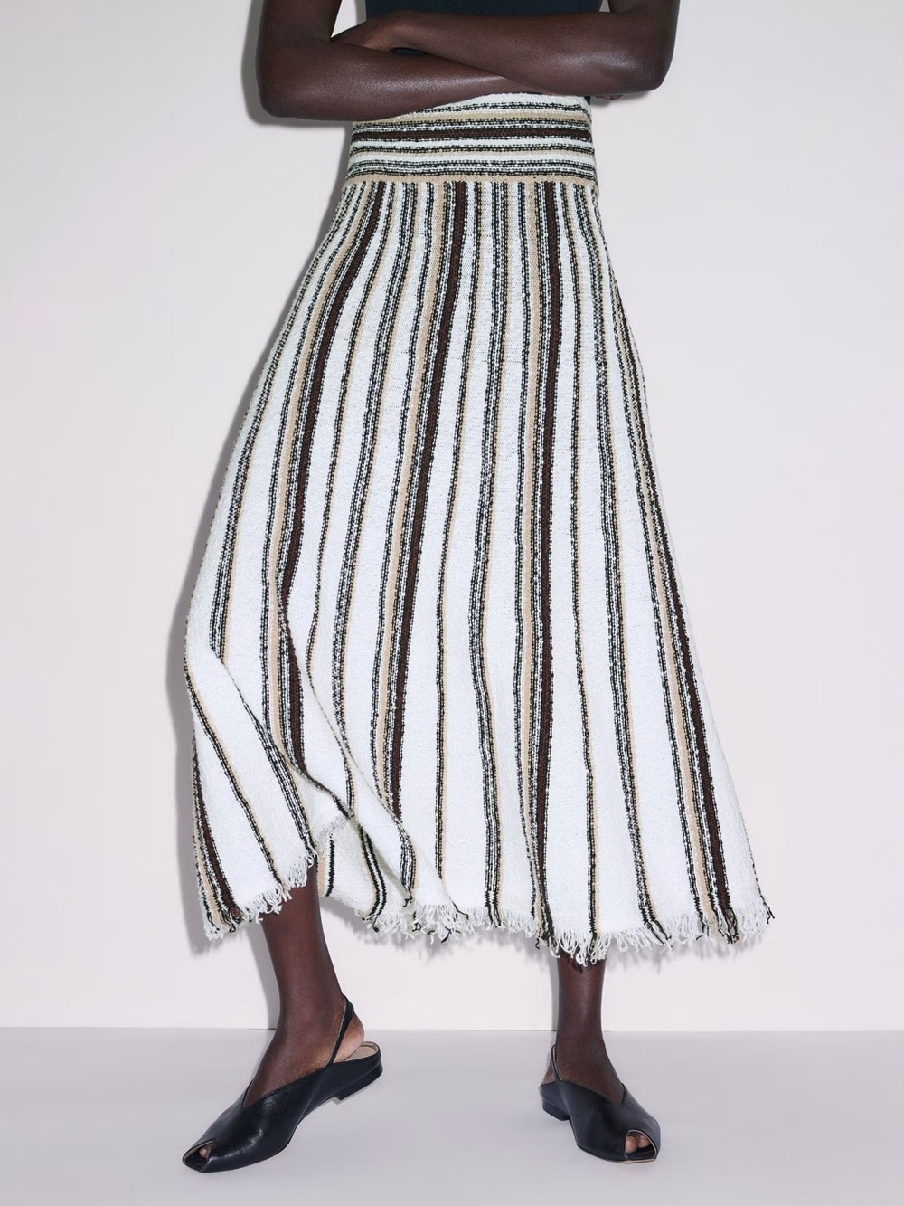 ME+EM Stripe Knit Maxi Skirt